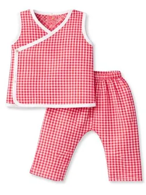 Little Checks Cotton Baby Co-Ord Set
