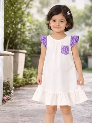 Amelia Purple Bloom Dress — Infant