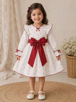 Ruby Heart Ruffle Dress — Infant
