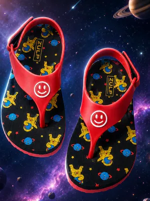 Zulp Red Spacesuit Kids Flip-Flops