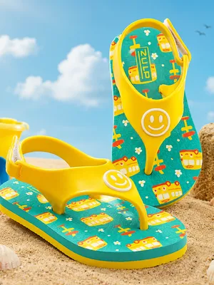 Zulp Little Yellow Bus Kids Flip-Flops