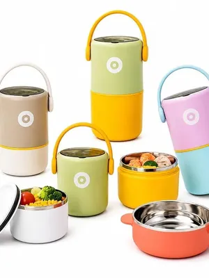 Avynest Insulated Stainless Steel Bento Lunch Box Set for Kids, 750ml