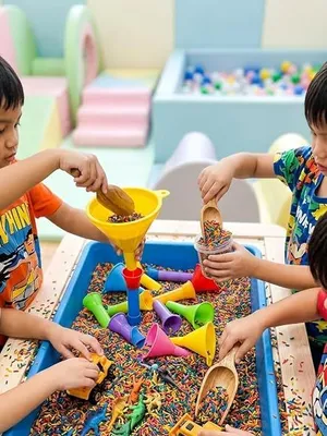 Small Wonders Rainbow Rice Sensory Play Kit for Kids