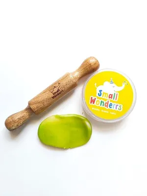 Plain Wooden Rolling Pin for Kids, Child-Sized Dough Roller for Playdough & Clay, Montessori Sensory Play Tool for Art & Craft, DIY Activities & Creative Learning