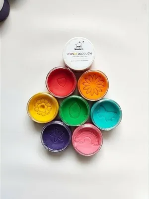 Wonderrdough Rainbow Colours Play Dough Set – 7 Jars x 1350g, Non-Toxic, Taste-Safe, Food Grade Modeling Clay for Kids
