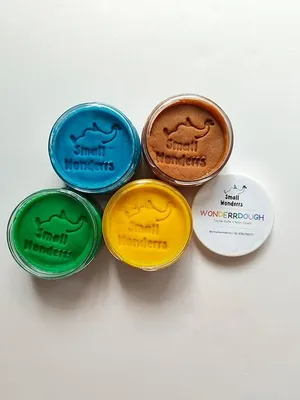 Wonderrdough Natural Clay Dough for Kids (4 Colors/200g Each) - Natural - 4 Colours, 200g, Natural