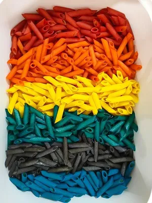 Small Wonders Rainbow Pasta Sensory Play Kit for Kids - Natural, Tools For Playdough And Sensory Play