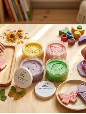 Set of 4 Wonderrdough Jars - 100g, Pastel