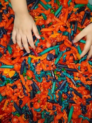 Colored Pasta Mix for Kids, 7 Shape Rainbow Sensory Pasta for Sorting, Crafts, DIY Art, Preschool Activities