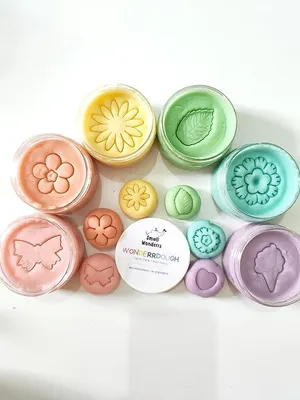 Small Wonderrs Wonderrdough Kids Play Dough Set Pastel Colors 6 x 150g, Taste-Safe Non-Toxic Modelling Clay for Ages 2+, Sensory Play, Creative Art & Craft Activity Toy