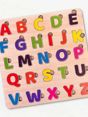 Todfod ABCD Wooden Alphabet Puzzle Board for Kids | A to Z Letter Matching Educational Toy | Montessori Wooden Learning Puzzle for Toddlers 2+ Years | Early Brain Development & Fine Motor Skills Toy