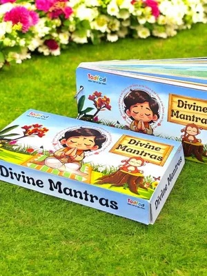 Todfod Divine Mantras Flashcards Hindi English for Kids – Sanskrit Mantra Learning Cards for Children, Spiritual Educational Flash Cards, Hindu Devotional Study Set