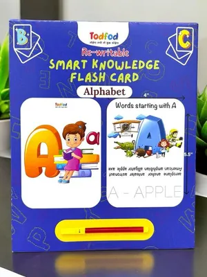 Todfod Writeable Alphabet Flash Cards for Kids | ABC Writing Practice Cards for Toddlers, Preschool, Nursery & Kindergarten Learning