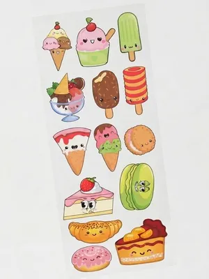 TodFod Cute Ice Cream DTF Heat Transfer Sticker Sheet, 11 x 4 Inch – Ice Cream & Dessert Iron-On Transfers for T-Shirts, Clothes & Bags