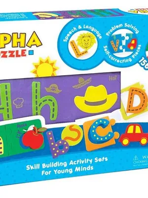 Imagimake Alpha Puzzle | Alphabets for Kids Learning | Educational & Montessori Toys for 3+ Year Old | Fine Motor Skill | Birthday Gifts for Boys & Girls