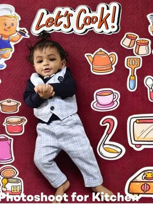 Todfod Kitchen Baby Photo Props – 20+ Pcs Kitchen Theme Photo Booth Props for Baby Photoshoot, Birthday & Baby Shower