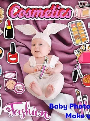 Todfod Makeup Photo Booth Props – Beauty & Cosmetic Theme Photo Props Set for Girls Birthday, Kids Photoshoot & Party Decorations