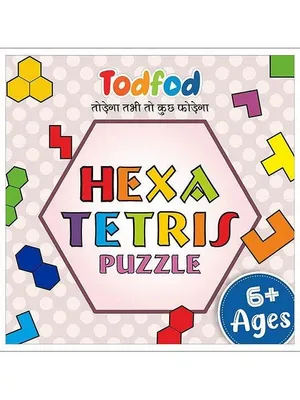 Todfod Wooden hexatetris Puzzle Toy Brain Game for Boys & Girls, Brain Booster (2 Pieces)