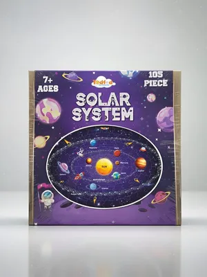 Todfod Outer Space Solar System 105-Piece Jigsaw Puzzle for Kids – Educational Floor Puzzle with Flashcards
