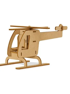 3D DIY Wooden Puzzle Air Chopper Kit for Kids 8+ Years | Build, Paint & Play Educational Wooden Model Craft Set with 34 Pieces, Water Colour Pens & Tempera Colours