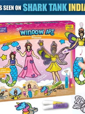Todfod Princess Window Art DIY Suncatcher Kit for Girls – Glass Painting Craft Kit for Kids | Creative Art & Craft Activity Toy