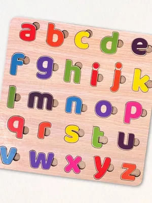 Todfod Small abcd Wooden Alphabet Puzzle Board for Kids | Lowercase a to z Letter Matching Educational Toy | Montessori Wooden Learning Puzzle for | Early Brain Development & Fine Motor Skills Toy