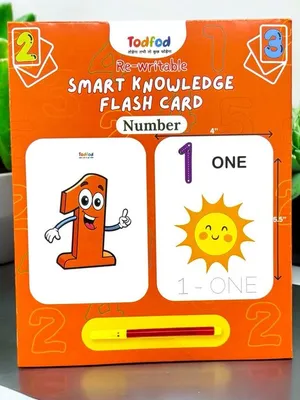 Todfod Re‑Writable Smart Flash Cards for Kids | Numbers & Vegetables | Educational Early Learning Toy for Toddlers & Preschoolers