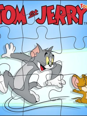 Todfod Wooden Jigsaw Puzzles Toy for Kids & Children, Tom & Jerry 6 in 1 Jigsaw Puzzles 54 Pieces, Anime Cartoon Character Educational Toy (Tom & Jerry)
