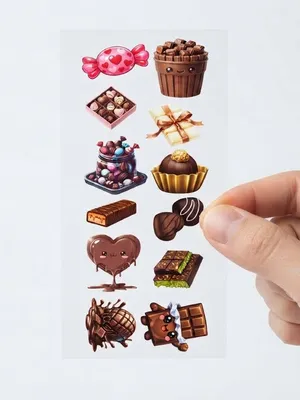 TodFod Chocolate DTF Heat Transfer Sticker Sheet, 11 x 4 Inch – Cute Chocolate & Sweet Treats Iron-On Transfers for T-Shirts, Clothes & Fabric