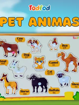 Todfod Kids For Pre Nursery Educational Pet Animal Jigsaw Puzzles for Kids & Childerns Educational and Learning Toys