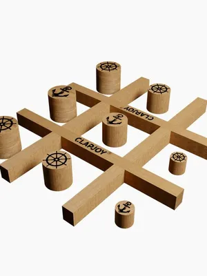 Wooden Cambio 3D Tic Tac Toe Board Game | Strategy & Skill Game with 12 Wooden Playing Pieces and 4 Wooden Rods | Family Indoor Game for Kids & Adults