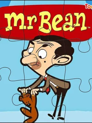 Tofod Wooden Jigsaw Puzzles Toy for Kids & Children, Mr. Bean 6 in 1 Jigsaw Puzzles 54 Pieces, Anime Cartoon Character Educational Toy (Mr. Bean)