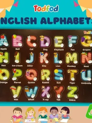 TodFod Wooden Jigsaw Puzzles | ABCD & Pet Animal Characters for Kids