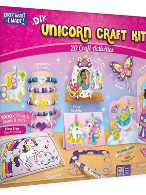 Imagimake Unicorn Craft Kit 20+ Creative & Mess-Free Activities: Painting, Coloring, Bracelet Making, Magnetic Dress-Up – Art & DIY Kit for Girls 5-10 Years, Birthday Gift, Multicolor