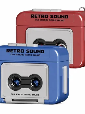 Retro Cassette Voice Recorder Keychain with Playback, Pack of 1