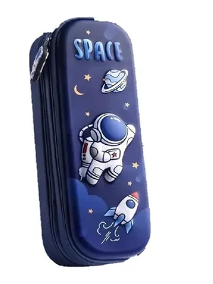 Double Layer Space 3D Cute Pencil Case Aesthetic Pencil Pouch for Girls Large Capacity Pen Pencil Pouch Multifunctional Stationery Organizer for School & Best Gift for Kids