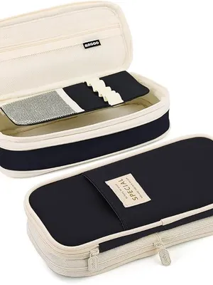 Big Capacity Pencil Cases with Compartments Pencil Pouch Aesthetic for Kids Teen Students, Expendable Stationery Organizer Pen Bag for College School Office - Special