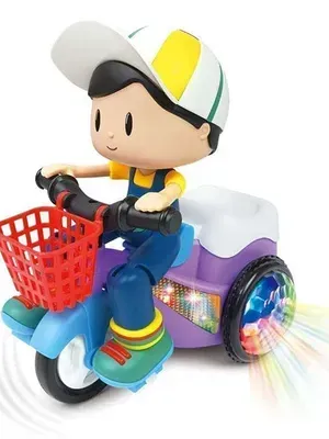 Stunt Tricycle Bump | Go 360 Degree Rotating Spot Stunt Tricycle | Dancing Motorcycle Toy with Flashing Light | Sound Musical Bicycle | Toys for Kids
