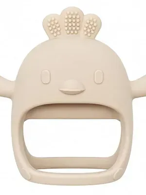 Silicone Baby Teether – BPA-Free Teething Toy for 3+ Months, Soft Chewable Teether for Babies 0-6 Months, Rattle for Gum & Teeth Relief (Hand Baby Teether)