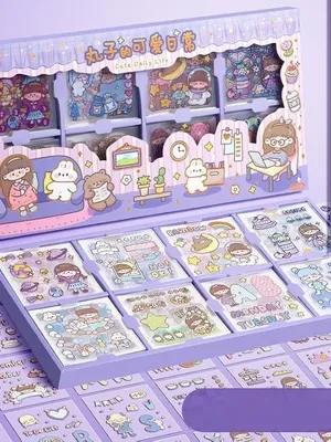 200 Pcs Washi Stickers for Project Cups Water Bottle Japanese Style Girls Sticker Set DIY Arts and Crafts Self Adhesive Stickers - CUTE DAILY LIFE