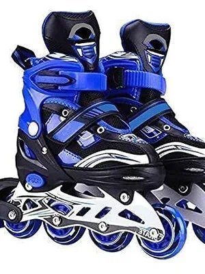 Roller Skates for Boys and Girls Age Group 6-12 Years Adjustable Inline Skating Shoes with School Sport ( Colour)