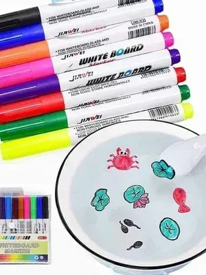 Medium 11Pcs Multicolor Magical Floating Water Marker Painting Pen For Kids Markers For Artist, Sketch Markers Set, Drawing Color Markers School-Student, Office Use