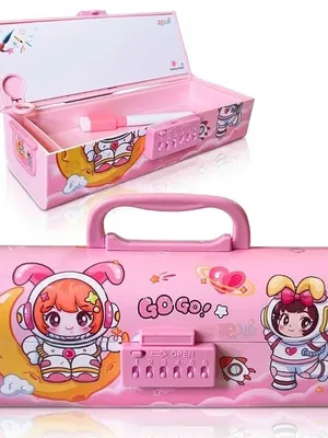 Gogo Pencil Box, Password Lock Multi-Layer Organizer