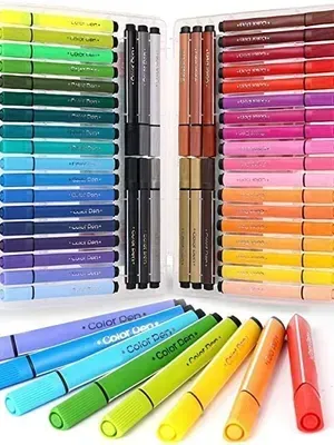 Washable Watercolor Pens Set - Coloring Kit Art Markers Color Sketch Pens Set Kids Artists Sketching Drawing Materials Craft Supplies Return Gift (36) ( -markers(48)) - markers(48)