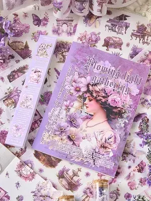 Vintage Victorian Girl Stickers – Elegant Floral Scrapbook & Journal Ephemera for Planners, DIY Crafts, Collage, Decorative Stickers Pack of 1 - Flowing Light Gathering
