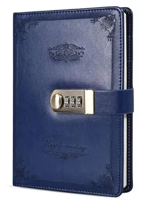 Leather Digital Password Journal with Lock, 160 Pages PU Leather Combination Lock Journal A5 Password Notebook Retro Privacy Journals Locking Personal Diary