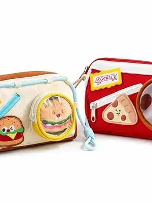 Pencil Case Set of 2, Birthday Return Gift for Kids, Large Capacity Pencil Pouch with Compartments,Pen Organizer for Girls Boys School Supplies Ages 3–12 (Pizza & Burger Combo)