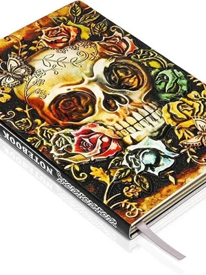 3D Skull DND Vintage Leather Journal Writing Notebook with 200 Pages A5 Journal Diary,Antique Handmade Leather Diary,Travel Diary&Notebooks to Write in,Diary Gift for Men Women