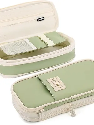 Big Capacity Pencil Cases with Compartments Pencil Pouch Aesthetic for Kids Teen Students, Expendable Stationery Organizer Pen Bag for College School Office - Special