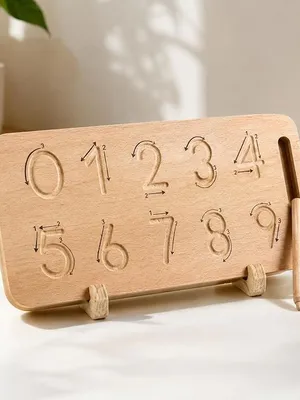 Portable Wooden Alphabet Letter Tracing Sensory Pad Board - Toddler Writing Practice for Kids Age 3-5, Montessori Toys for 3+ Year Old, Letter Tracing for Tools - Montessori number tracing board Game